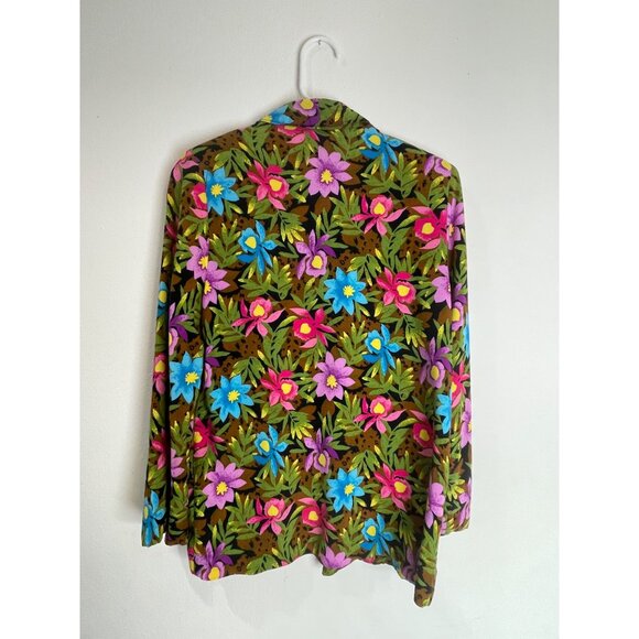 Block Island Petites By Marina Pappas Women's Floral Blazer Size 5 Vintage - Picture 2 of 7